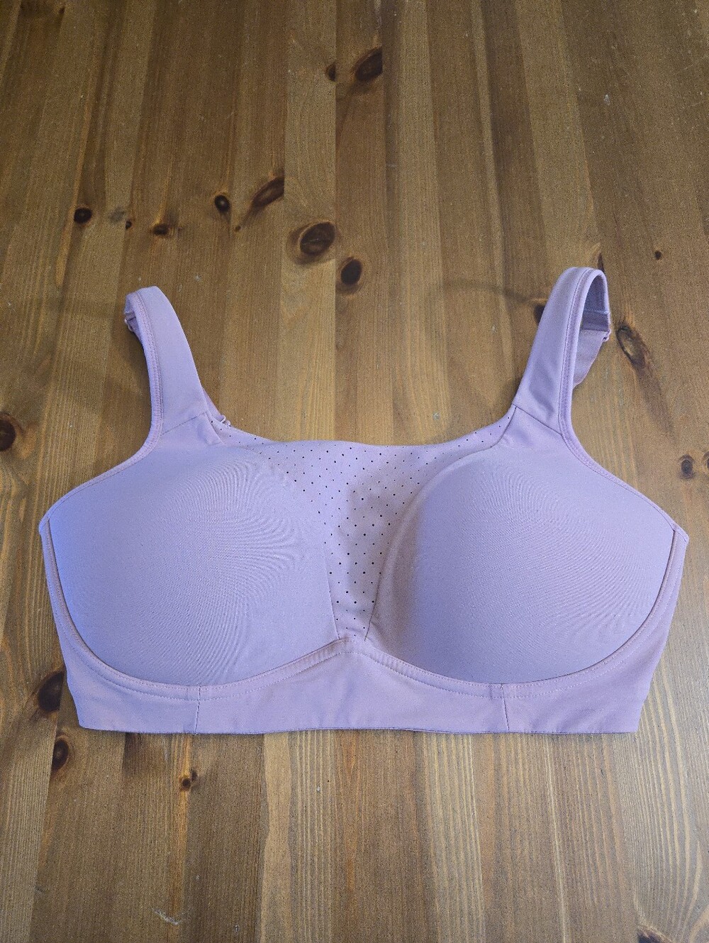 Lululemon Athletica Run Times High Support Bra In Pink Taupe Size 38DD